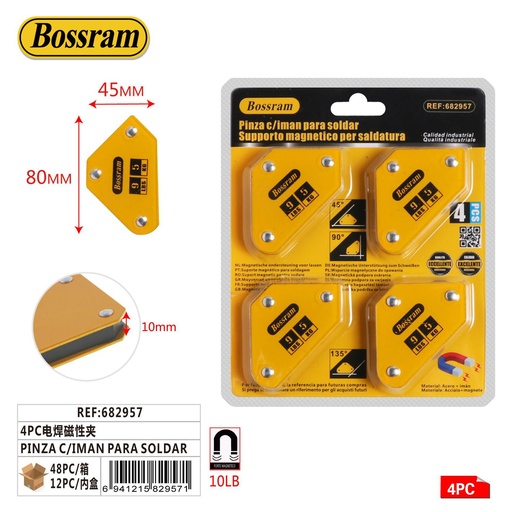 [682957] Pinza con imán para soldar 4pcs herramientas