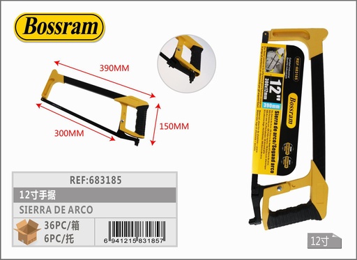 [683185] Sierra de arco con mango de aluminio 10x20x1.0