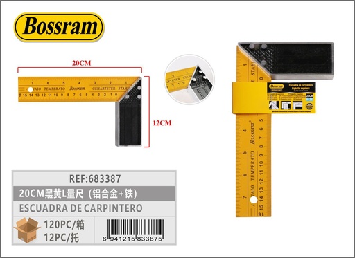 [683387] Escuadra de carpintero 20cm para medición