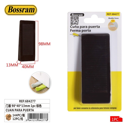 [684277] Cuña para puerta 98x40x13mm marrón, protector para muebles