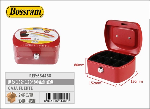 [684468] Caja fuerte 152x120x80mm roja