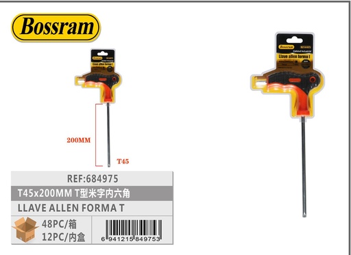 [684975] Llave Allen forma T 45x200mm