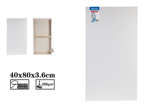 [687547] Lienzo 40x80x3.6cm 350g para pintura