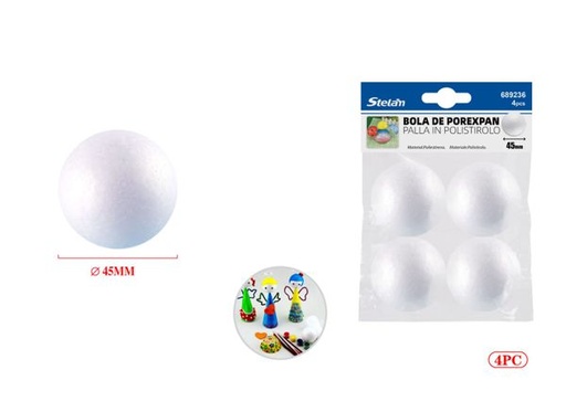 [689236] Bola de porexpan 45mm 4pcs