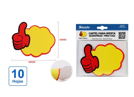 [689399] Cartel para oferta 10pcs para anuncios y promociones