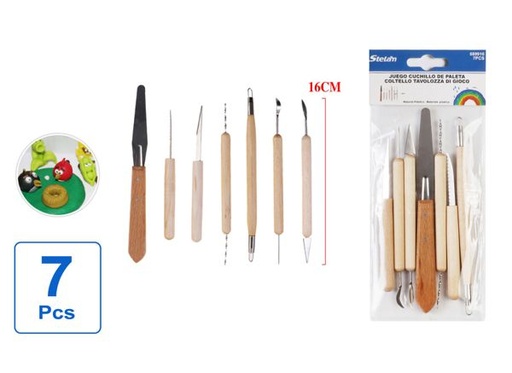 [689916] Set de herramientas para modelar arcilla 7pcs