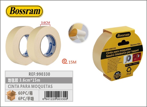 [990330] Cinta adhesiva para moquetas 3.6cmx15m