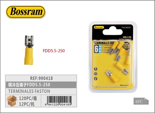 [990418] Terminales faston de cobre FDD5.5-250 6pcs