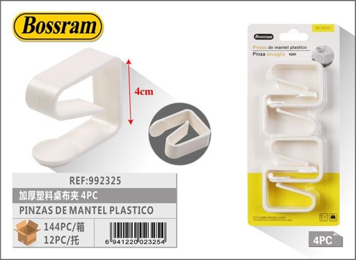 [992325] Pinzas de mantel ancho de plástico 4pcs para fijación