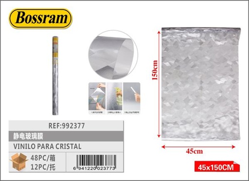 [992377] Vinilo para cristal estático 45cm x 1.5m