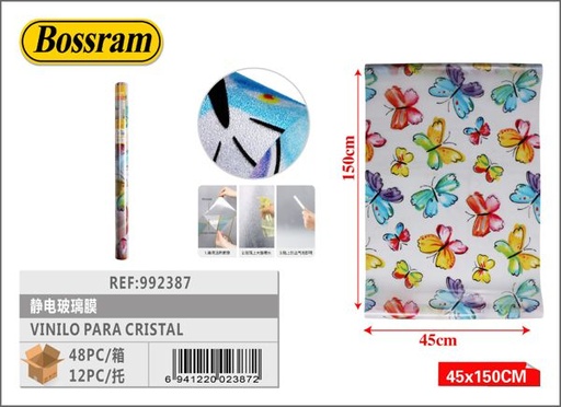 [992387] Vinilo para cristal estático 45cm x 1.5m para ventanas