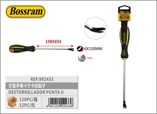 [992433] Destornillador punta U 6"