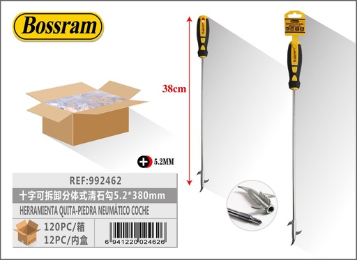 [992462] Herramienta quita-piedra para neumático de coche 5.2x380mm