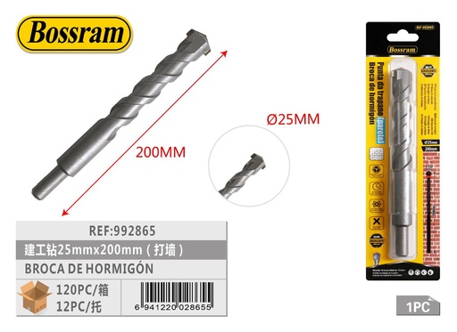 [992865] Broca de hormigón 25mm x 200mm para taladro