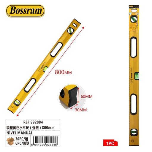 [992884] Nivel manual con imán 800mm para medición