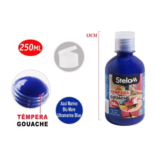 [998108] Témpera azul ultramar 250ml para pintar