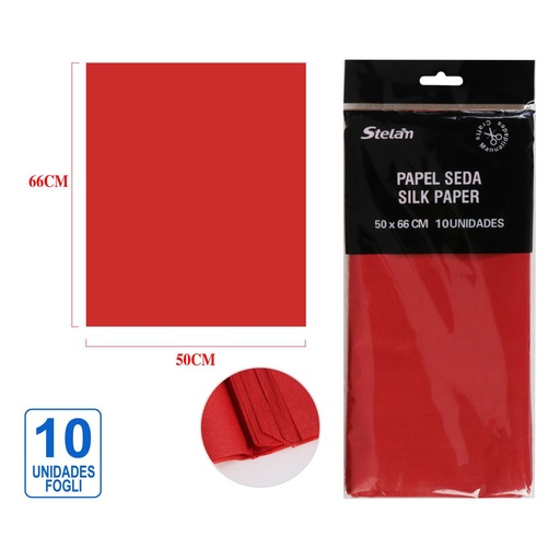 [999202] Papel seda rojo para manualidades