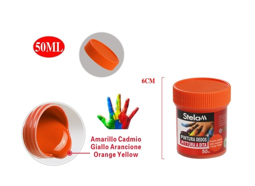 [999780] Pintura de dedo 50ml naranja