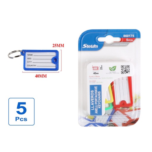 [860175] Llaveros 5pcs para organizar llaves