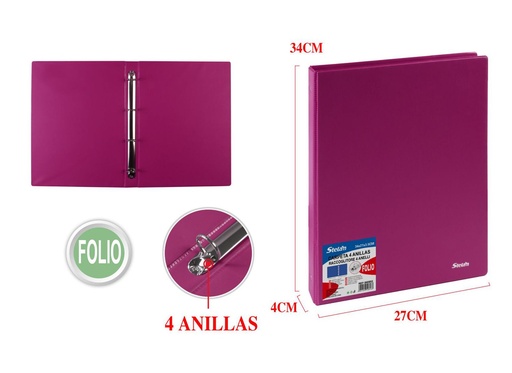 [860853] Carpeta 4 anillas PP folio para documentos