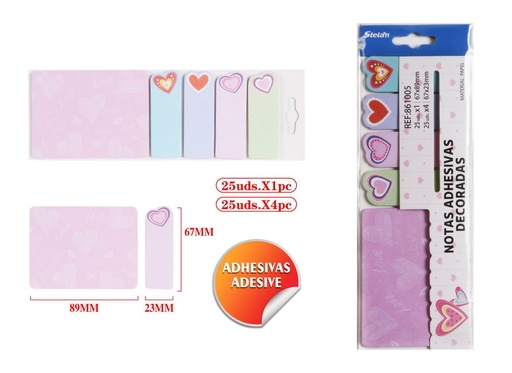 [861005] Notas adhesivas 25x5pcs