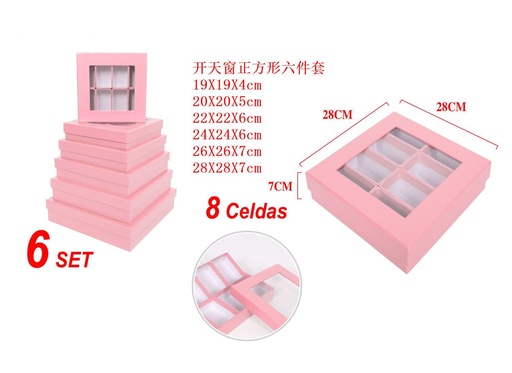 [861977] Set de caja departamento con tapa 6 piezas