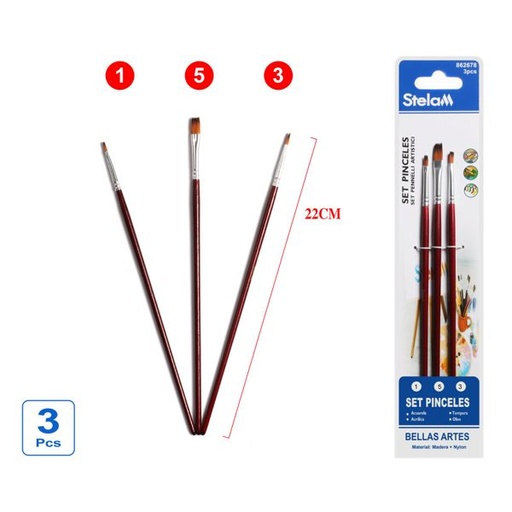 [862678] Set de pinceles para pintura 3pcs