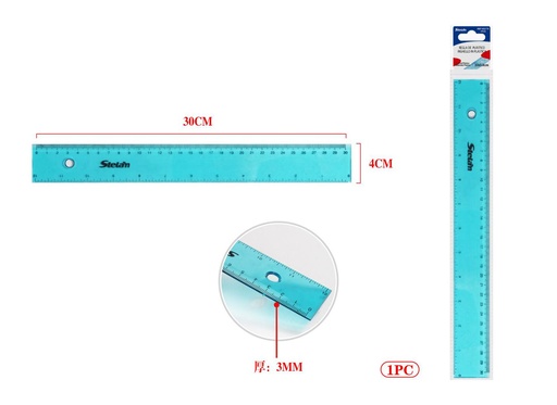 [862779] Regla de plástico 30cm