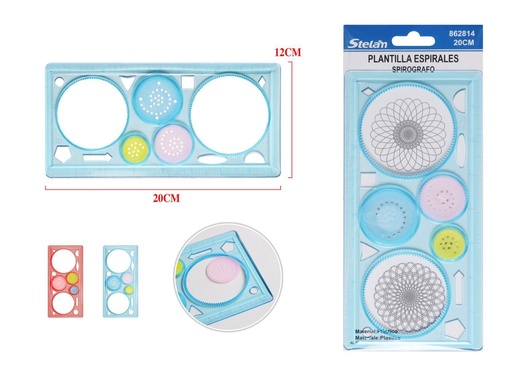 [862814] Plantilla de espirales para dibujo 20cm