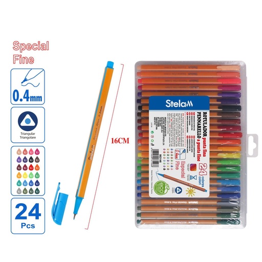 [863146] Rotulador de punta fina 0.4mm 24pc para escritura y dibujo