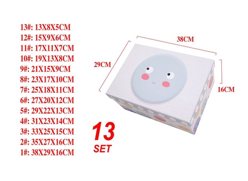 [863628] Set 13 cajas regalo rectangulares para presentes