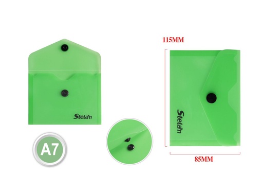 [863959] Carpeta transparente con botón A7