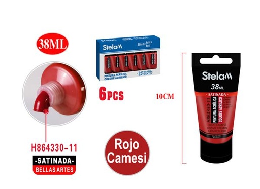 [864330] Pintura acrílica rojo intenso 38ml