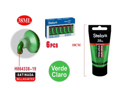 [864338] Pintura acrílica 38ml verde claro para arte