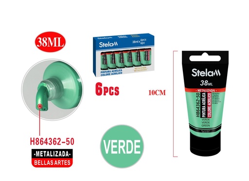 [864362] Pintura acrílica metalizada 38ml verde