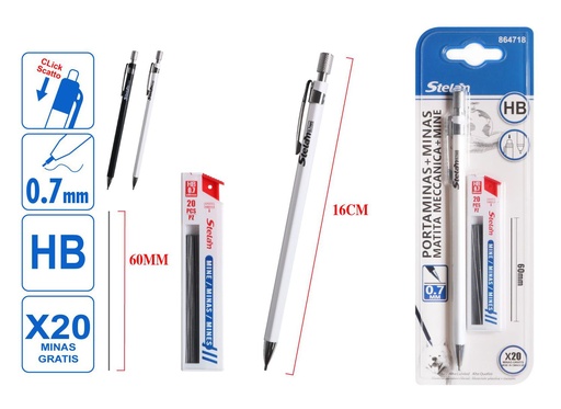 [864718] Portaminas con minas 0.7mm para escritura