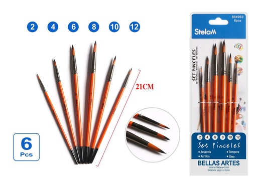 [864963] Set de pinceles 6pcs para pintura