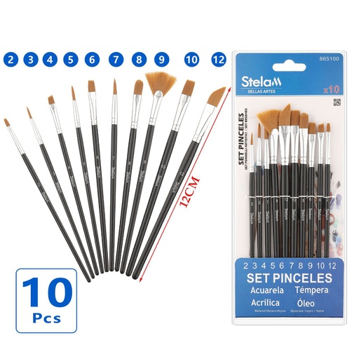 [865100] Set de pinceles 10 piezas