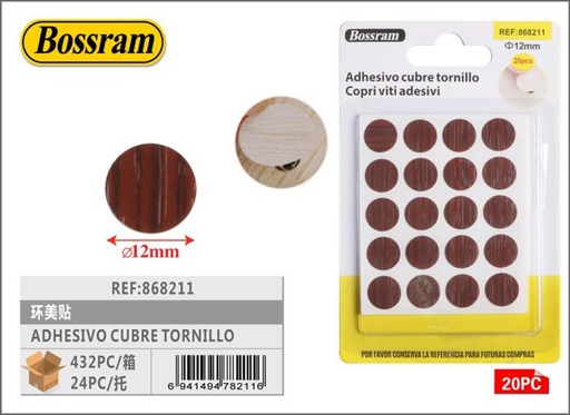 [868211] Adhesivo cubre tornillo redondo para muebles