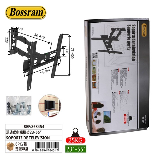 [868454] Soporte de televisión ajustable 23-55 pulgadas