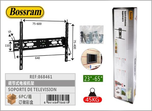 [868461] Soporte de televisión ajustable 23-65 pulgadas para monitores