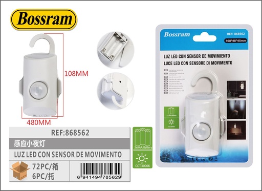 [868562] Luz LED con sensor de movimiento