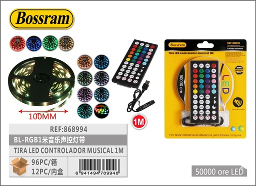 [868994] Tira LED controlador musical 1m