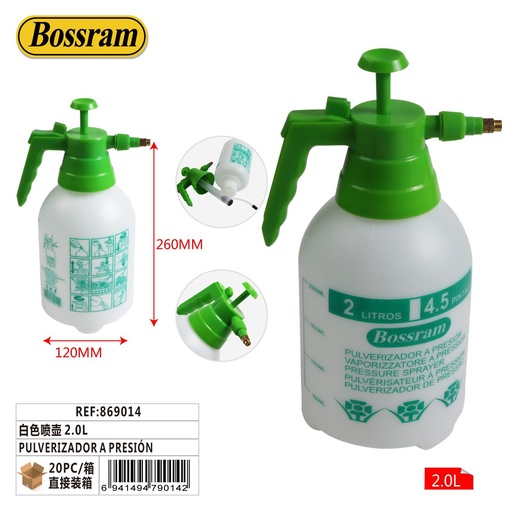 [869014] Pulverizador a presión blanco 2.0L para jardín