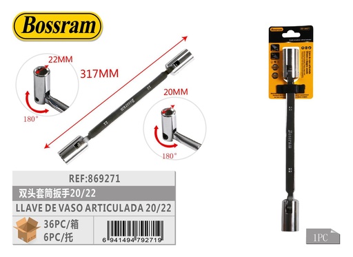 [869271] Llave de vaso articulada 20/22mm para mecánica