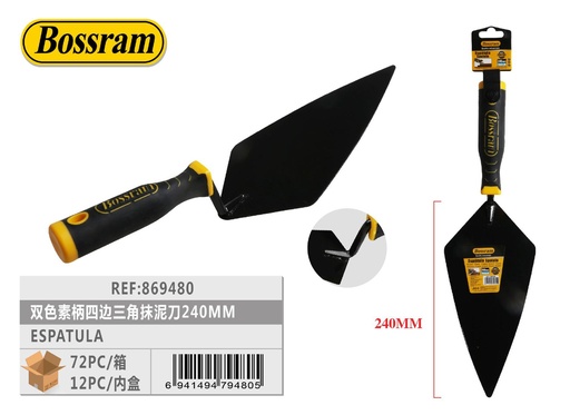 [869480] Espátula triangular para enlucido 240mm para trabajos de yeso