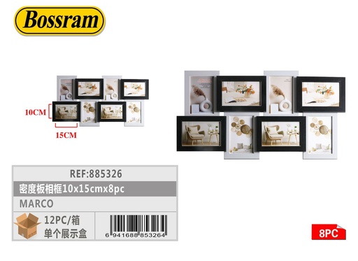 [885326] Marco de foto MDF 10x15cm 8pcs para decoración