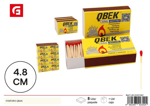 [141242342] Fósforos QBAK JH-0048 4.8cm - Utensilios de cocina