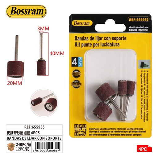 [655955] Bandas de lijar con soporte 4 pcs