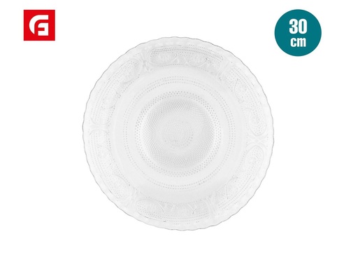 [180880681] Plato de cristal Harvest Line 30cm para mesa